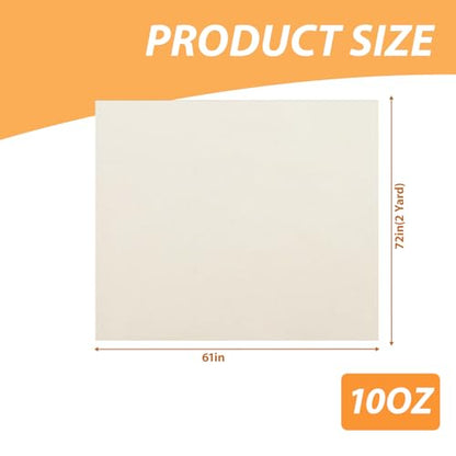61" X 72"(2 Yard) Natural Cotton Duck Canvas Fabric (10oz) | Fabric for Painting, Sewing, Bags Making, Arts & Crafts - color: 10oz, size: 2 Yard