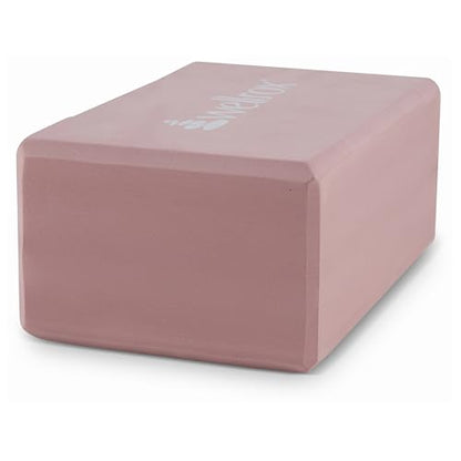 Wellrox Supportive Yoga Block Non-Slip EVA for Yoga, Pilates, Stretching, and Meditation (4"x6"x9") - color: Rose Gold