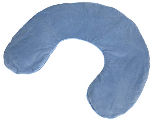 DreamTime Microwaveable Crescent Wrap with Aromatherapy, Heating Pad for Neck and Shoulders, Neck Wrap with Soothing Lavender, Lemongrass, and Chamomile Herbs for Natural Stress Relief, Blue - color: Blue, style: Crescent Wrap
