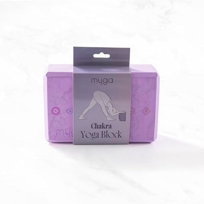MYGA Yoga Block,Lightweight EVA Foam Yoga Brick,High Density Non-Slip Block for Yoga Poses, Pilates, Balance and Flexibility - color: Chakra, size: One Size