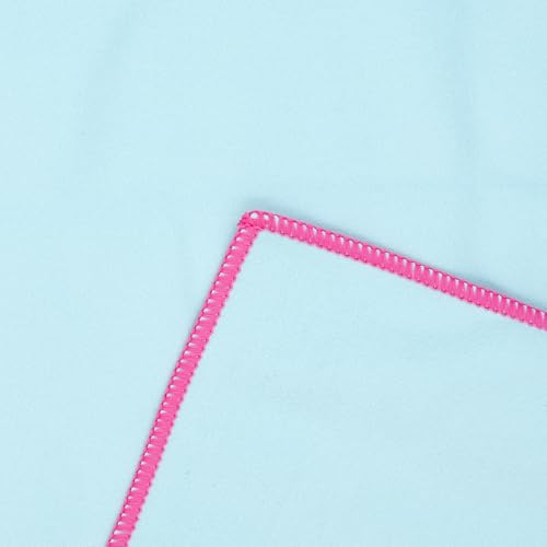 Eunzel Hot Yoga Mat Towel, Ultra-Absorbent Microfiber 72" x 26.5" | Ultra Absorbent Microfiber, Soft Touch Fabric, Quick Dry, Hot Yoga & Pilates, Machine Washable - color: Z-blue& Pink (2 Pack )