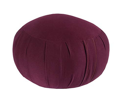 Kapok Zafu Meditation Cushion - color: Burgundy