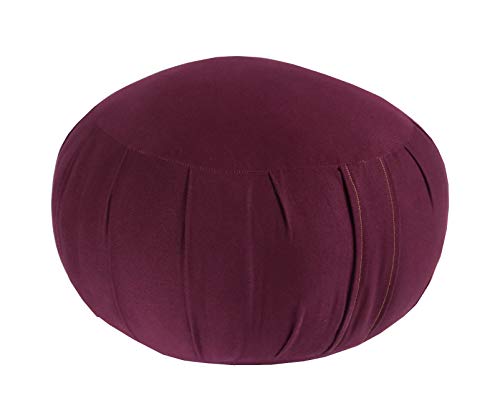 Kapok Zafu Meditation Cushion - color: Burgundy