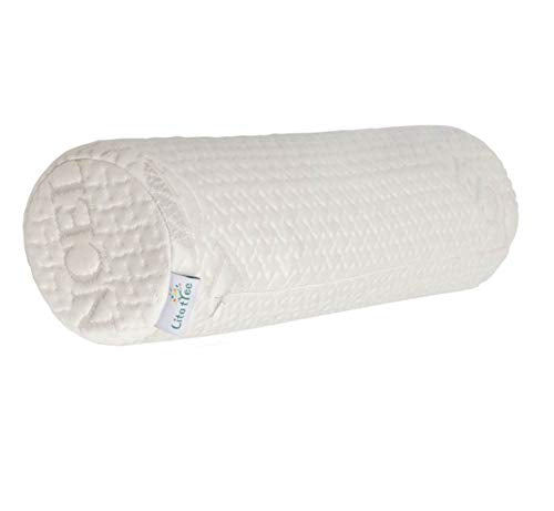 Pillowcase Ultra-Soft Cover for Neck Roll and Cervical Bolster Round Pillow of LitoTree (18x6 inch Pillowcase White) (Pillow case only, Does not Include The Pillow) - size: 18"x6" Pillowcase
