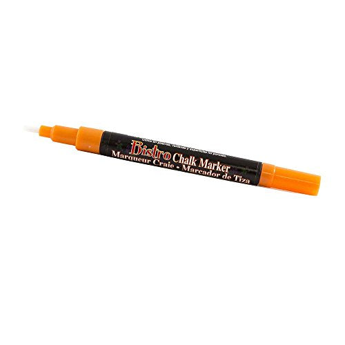 JAM PAPER Dustless Erasable Chalk Markers - Fine Point Liquid Chalk Marker - Orange - 2/Pack - color: Orange