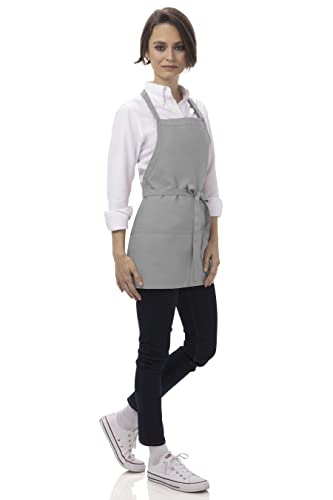 Chef Works Unisex Three Pocket Apron - color: Grey
