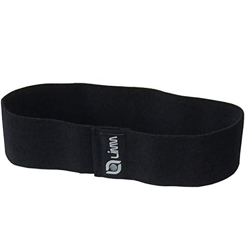 Fittest Pro by Limm Resistance Bands for Legs and Butt, Fabric Exercise Loop Bands Yoga, Pilates, Rehab, Fitness and Home Workout, Strength Bands for Booty - color: Black Leg Bands - Large - 16 inches