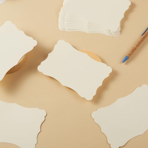 50 Pack Blank Kraft Greeting Cards, Cream, 5x7IN | Thick Cardstock Paper, For DIY Gift Cards, Menus, Baby Shower Invitations, Wedding Invitations - color: Cream, size: 5x7IN