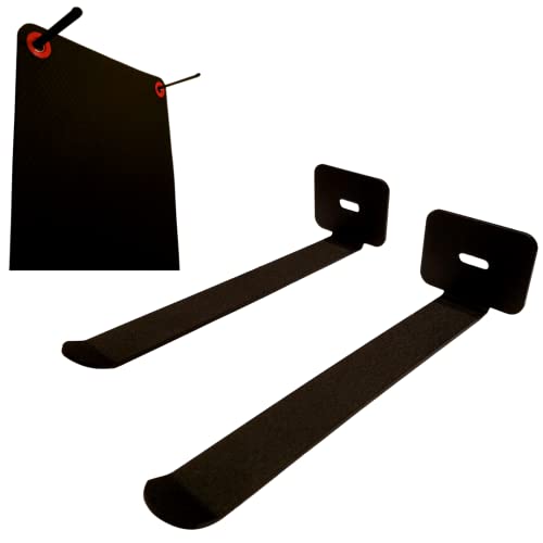 IRON AMERICAN Yoga Mat Hanger - Adjustable Hooks for Exercise Mats, Foam Rollers & Gym Equipment Storage - Wall Mounted - Hardware Included - (6.75" x .75") - American Steel - style: 1-PAIR