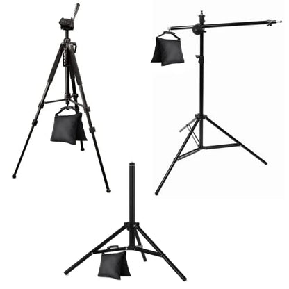 8 Packs Sandbags, Heavy Duty Sand Bags with 16 PE Bags, Sand Bags with Buckle Straps for Support Light Stand, C Stand, Light Stand with Caster, More 2/4/6/8 Packs Sandbag to Choose. - size: 8 PCS