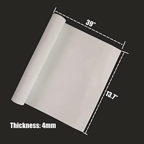 OISAKLD EVA Foam 2mm-10mm 13.7"×39" Craft Foam Sheet 74 kg/m³ Cosplay Foam for Craft Model Cosplay 4mm - color: White, size: 4mm -Thickness