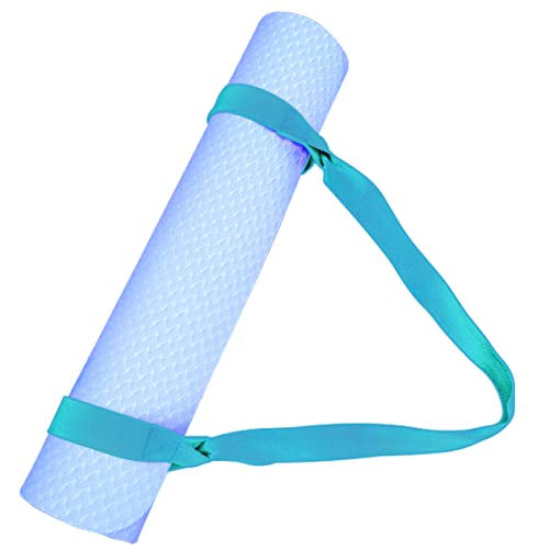 Tenalleys 1Pcs Adjustable Yoga Mat Strap Multi-Purpose Straps Easy-Cinch Yoga Mat Sling - color: Light Blue