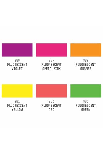 Liquitex Acrylic Gouache Paint Set, 6 x 59ml (2-oz), Fluorescents | Ultra pigmented, low viscosity, flat matte finish, no brush strokes, permanent & non-cracking & perfect for color-blocking - style: Fluorescents Set 6 x 59ml (2-oz)