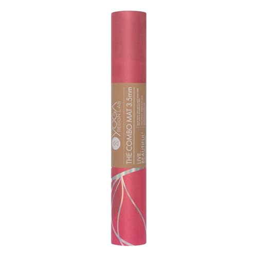 YOGA DESIGN LAB | The Combo Yoga Mat | 2-in-1 Mat+Towel | Eco Luxury | Ideal for Hot Yoga, Power, Bikram, Ashtanga, Sweat | Studio Quality | Includes Carrying Strap! - color: Iris, size: 3.5mm
