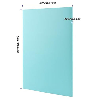 5 PCS 8.5"x11" Rubber Carving Blocks, A4 Large Linoleum Blocks for Printmaking, Engraving Crafts - color: Blue