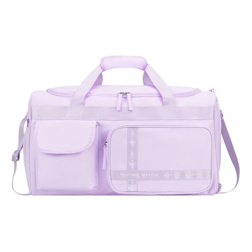 MAXTOP Large Gym Bag for Women Men Duffle Bag With Wet Dry Separation - color: Purple, style: Small Gym Bag