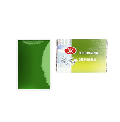 White Nights Limited Edition Granulation Metamorphoses Watercolor Collection of Professional Artist Grade Paints Vibrant Lightfast Colors by Nevskaya Palitra (Green Dream) - color: Green Dream