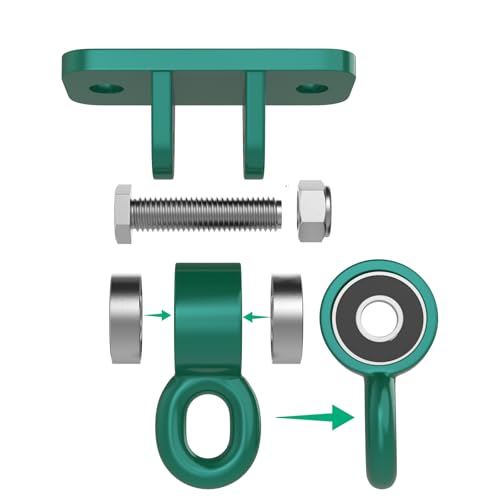 BETOOLL Swing Hangers with Bearing, Heavy Duty Porch Swing Hanging Kit for Outdoor Playground Tree Ceiling Mount Hardware Brackets with Snap Hooks for Yoga Hammock Sandbag Accessories 2PCS Green - color: Green, size: 2 Pack