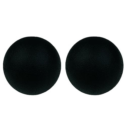 SIMPLECOOL Hard Massage Ball Lacrosse Ball Size Fascia Balls, 2 Pack, Black | For Trigger Point Deep Tissue Myofascial Release Muscle Relax Plantar Fasciitis Relief Physiotherapy Yoga Pilates - color: Black