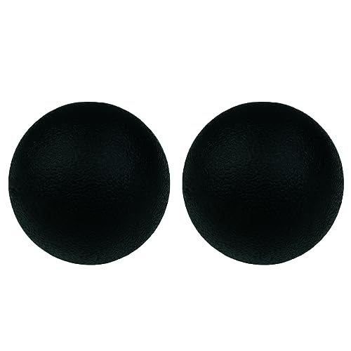 SIMPLECOOL Hard Massage Ball Lacrosse Ball Size Fascia Balls, 2 Pack, Black | For Trigger Point Deep Tissue Myofascial Release Muscle Relax Plantar Fasciitis Relief Physiotherapy Yoga Pilates - color: Black