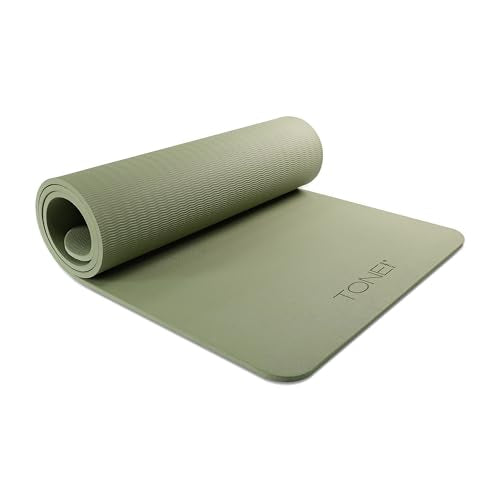 TONE Fitness Hanging Yoga Mat, Pilates Mat, Exercise Mat for Home Workouts with Carry Strap | V Pattern | Multiple Colors - color: Green