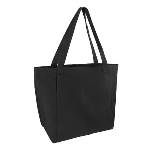 Starsouce Yoga Mat Bag Lightweight Foldable Canvas Tote with Side Sleeve Large Pocket Yoga Mat Carrier for Gym Travel Beach - color: Black