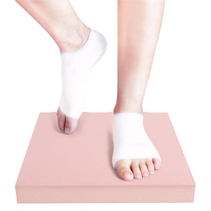 Exercise Balance Pad，Balance Foam Mat for Physical Therapy Equipment & Strength Stability Training, Slip Resistant Foam Mat for Yoga, Pilates, Meditation，Gardening knee pads - color: Pink