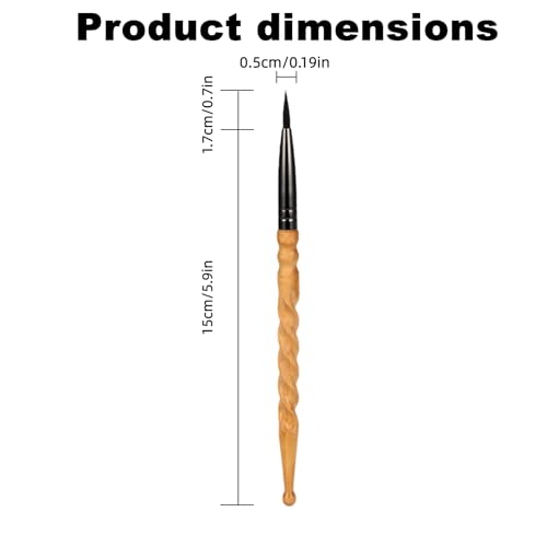Round Watercolor Brush Size 4 - Professional Squirrel Hair Artist Brush for Watercolor, Acrylic & Gouache - Features a Hand-Carved Spiral Handle for Precision Detail and Small Washes - size: Size 4