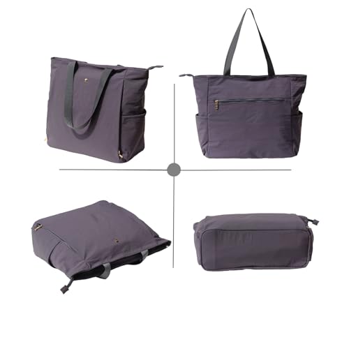 ESVAN Yoga Mat Bag Yoga Tote Carrier Shoulder Bag Carryall Tote for Office,Yoga,Pilates,Travel,Beach and Gym - color: Nylon Dark Gray