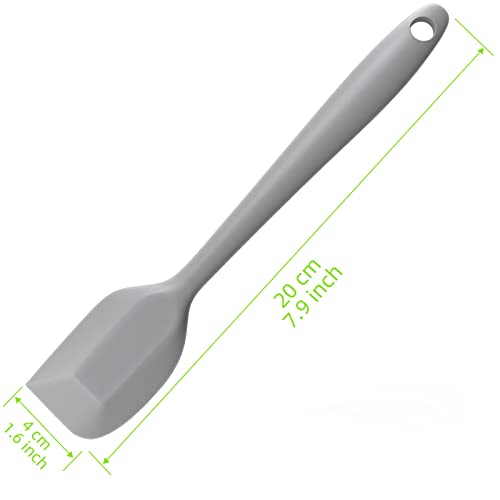 Secura Silicone Spatula,Non Stick Rubber Kitchen Spatulas,Suitable for Cooking,Mixing and Collect Milk Foam Gray small