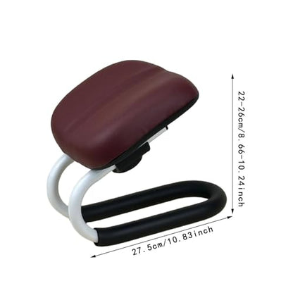 Meditation Bench, Adjustable Height Kneeling Stool with Thick Cushion, Deep Red Seiza Chair for Yoga Zen Prayer Practice - color: Deep Red