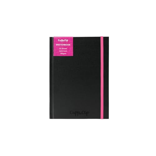 CuppaClip Sketch Book Hardcover Drawing Pad 300GSM Acid-Free Paper Spiral Bound Sketchbook 50 Sheets/100 Pages Art Supplies (Hardcover, 4x5.9in) - color: Hardcover, size: 4x5.9in