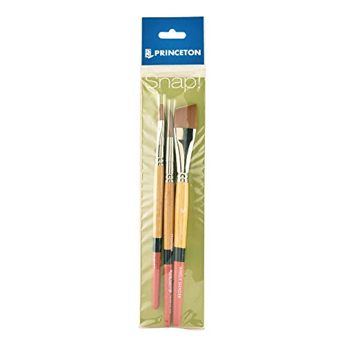 Princeton Snap! PAB96521 9650SET-1 Snap Brush, FB 8 RND 10 ANG Shader 34", Multicolor