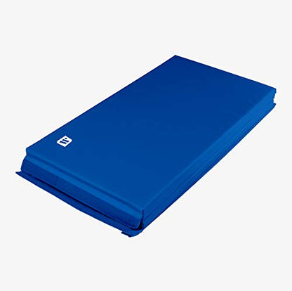 We Sell Mats Gymnastics Mat, Folding Tumbling Mat, Portable with Hook & Loop Fasteners - color: Blue, size: 4 ft x 6 ft x 1.5 in