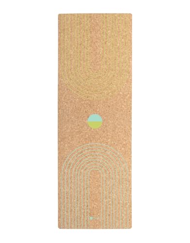 YOGA DESIGN LAB | The Cork Yoga Mat | Eco Luxury | Ideal for Hot Yoga, Power, Bikram, Ashtanga, Sweaty Workouts | Studio Quality | Includes Carrying Strap! - color: Natural Balance, size: 5.5mm