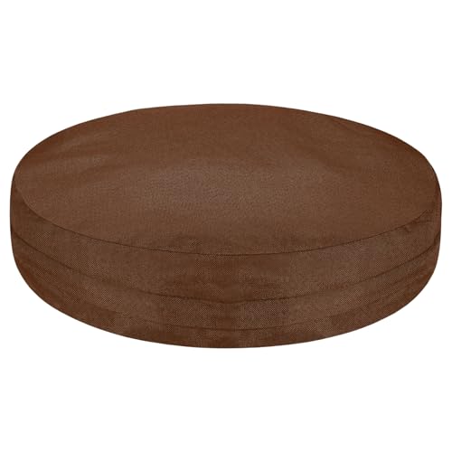 uxcell Round Floor Pillow 19.7" Floor Cushion Cover Pillow Protector - color: Coffee, size: 19.7" x 19.7" (Pack of 1)