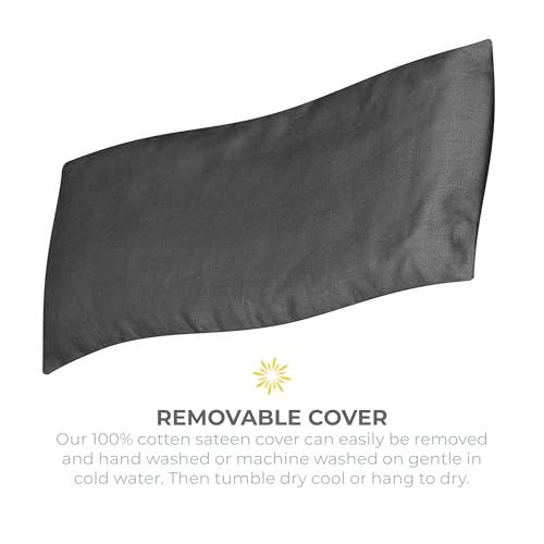 4 Pack Unscented Sateen Eye Pillows, Charcoal - color: Charcoal