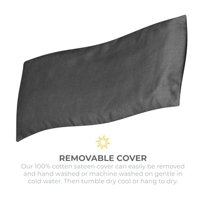 4 Pack Unscented Sateen Eye Pillows, Charcoal - color: Charcoal