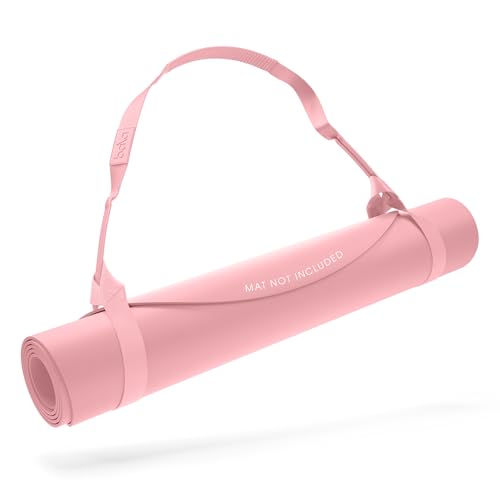 Bala Yoga Mat Straps for Carrying, Lightweight Yoga Mat Sling Holder - color: Blush