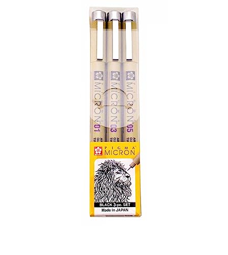 SAKURA Pigma Micron Pens (Set Of 3),Black