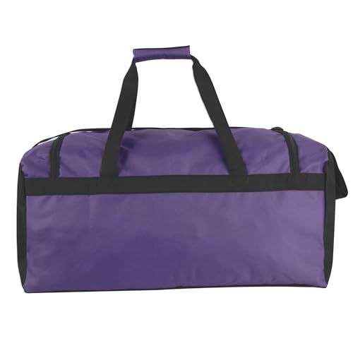 40 Liter, 22 Inch Reflective Duffle Bag with Shoulder Strap for Men, Women, Travel - color: Purple
