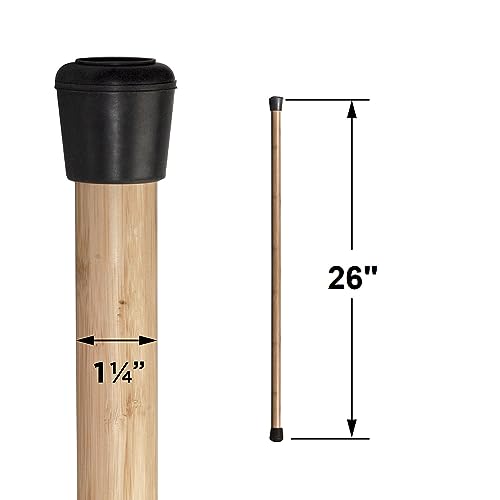 MobileVision Bamboo Stick for Yoga & Sport Fitness, for use with Stretching, Breathing & Posture Exercises