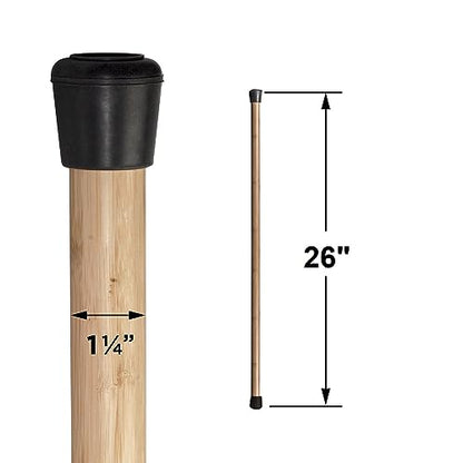 MobileVision Bamboo Stick for Yoga & Sport Fitness, for use with Stretching, Breathing & Posture Exercises