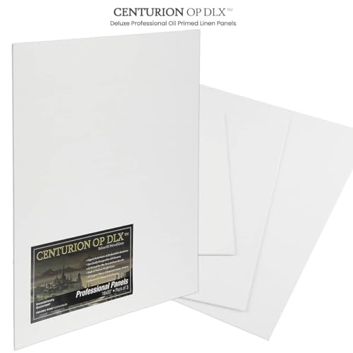 Centurion Deluxe Professional Oil Primed Linen Canvas Panels - 24"x36" - 3 Pack of Linen Canvases for Painting, Artwork and More - size: 24"x36"