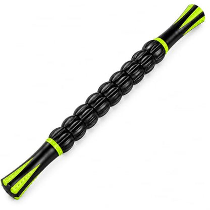 Massage Roller Stick for Muscles Deep Tissue, Portable Muscle Roller with 9 Independent ABS Rollers, 81 Contact Points, Dual-Grip Handles for Gym & Home Use