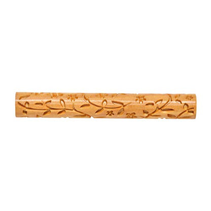 MKM Pottery Tools Wood Twig Rollers for Clay (TW-12 Vines and Flowers) - color: TW-12 Vines and Flowers