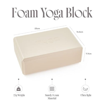 MYGA Yoga Block,Lightweight EVA Foam Yoga Brick,High Density Non-Slip Block for Yoga Poses, Pilates, Balance and Flexibility - color: Sand, size: One Size