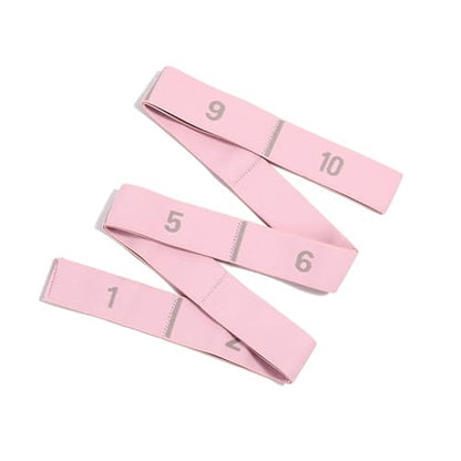 Pink 10 Grids Multi-Functional Slimming Resistance Bands Yoga Strap Elastic Band