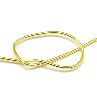 Fashewelry 918 Feet 0.5-0.6mm Aluminum Wire Gold Bendable Metal Craft Wire for Beading Jewelry Craft Making - color: Round-22 Guage-Gold