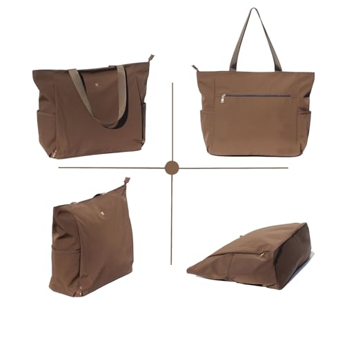 ESVAN Yoga Mat Bag Yoga Tote Carrier Shoulder Bag Carryall Tote for Office,Yoga,Pilates,Travel,Beach and Gym - color: Aa Coffee